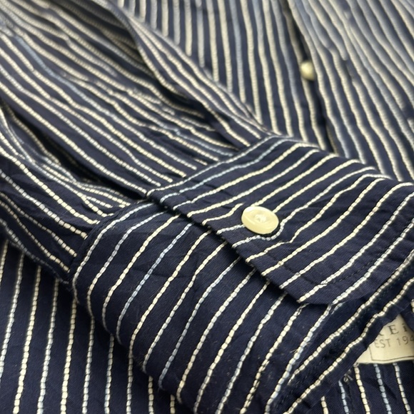Frank & Eileen Barry Blue and white pinstripe shirt XS - Picture 5 of 11